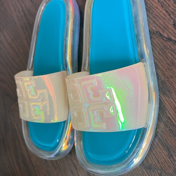 Tory Burch Bubble Jelly Iridescent Tuscan Sea - Picture 2 of 8